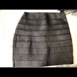 Black metallic skirt